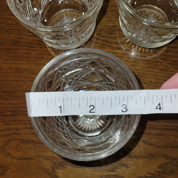 Vintage Hazel Atlas Glass Big Top Peanut Butter pattern clear glass foot - Picture 3 of 7